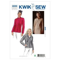 2896 KS UNLINED ZIPPY  / BUTTON JACKET PATTERN XS-XL